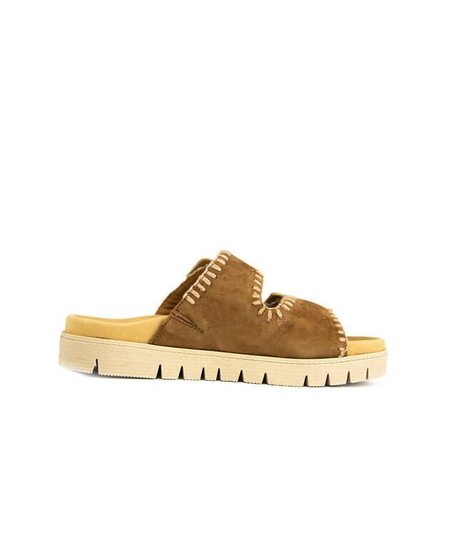 Gabor Slipper Walnut Suede