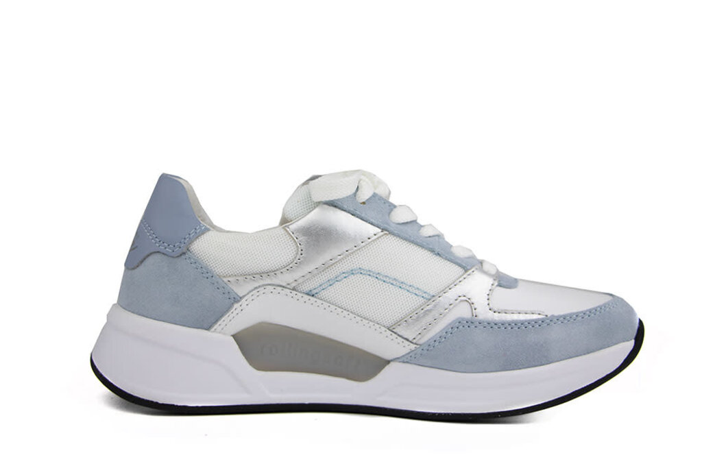 Gabor Gabor Rolling Soft Sneaker Weiss Lagune Silber