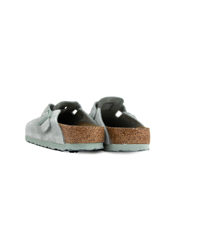 Birkenstock Boston Suede Pure Sage Narrow