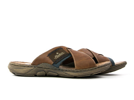 Rieker Rieker Slipper Brown Combi Rieker Rieker Slipper Brown Combi