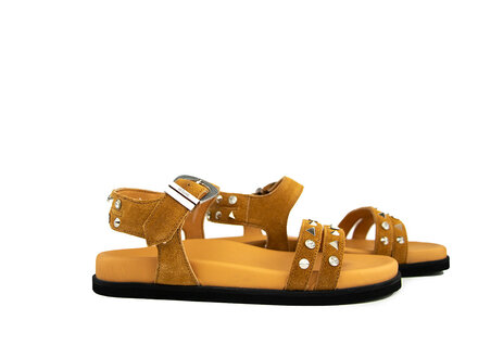 IQÔNIC IQONIC Sandaal Lyon 3 Camel Studs IQÔNIC IQONIC Sandaal Lyon 3 Camel Studs