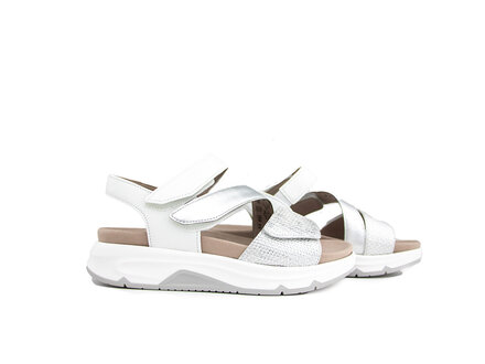 Gabor Gabor Rollingsoft Sandaal Silber Weiss Gabor Gabor Rollingsoft Sandaal Silber Weiss