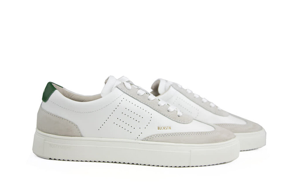 Blackstone Blackstone Sneaker Slate Harper Perf White Green