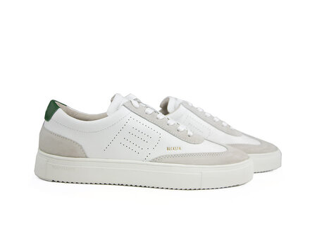 Blackstone Blackstone Sneaker Slate Harper Perf White Green Blackstone Blackstone Sneaker Slate Harper Perf White Green