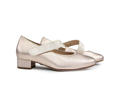 Hassia Hassia Bandschoen Lightbronze Perlato Cordoba K Hassia Hassia Bandschoen Lightbronze Perlato Cordoba K