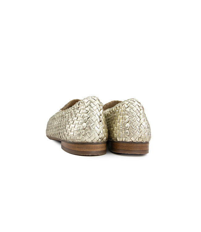 Ara Loafer Platin Metallic Vlecht