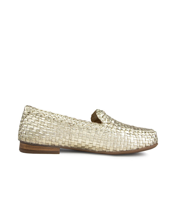 Ara Loafer Platin Metallic Vlecht