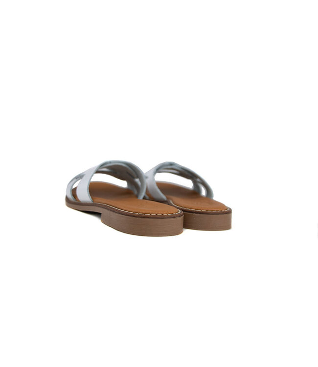 O My Sandals Slipper Vaqueta Blanco White