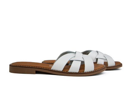 O MY Sandals O My Sandals Slipper Vaqueta Blanco White O MY Sandals O My Sandals Slipper Vaqueta Blanco White