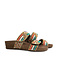 Lazamani Beads Two Strap Mules Wedge Multi