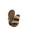 Lazamani Beads Two Strap Mules Wedge Multi