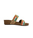 Lazamani Beads Two Strap Mules Wedge Multi