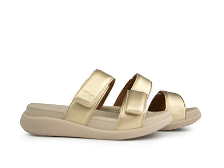 FitFlop FitFlop F-Mode Go Adjustable Flatform Platino FitFlop FitFlop F-Mode Go Adjustable Flatform Platino