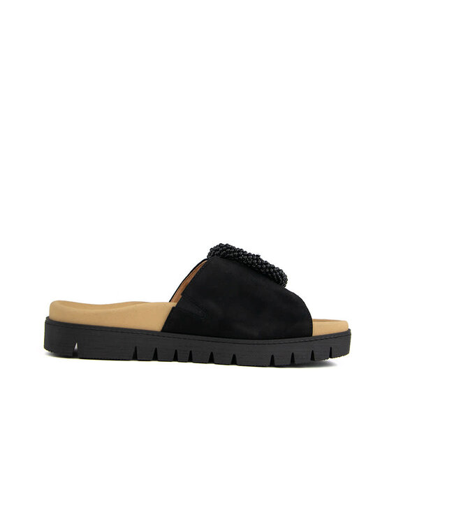 Gabor Slipper Gesp Schwarz Suede