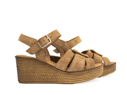 Gabor Gabor Sandaal Sleehak Walnut Suede Gabor Gabor Sandaal Sleehak Walnut Suede