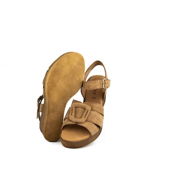 Gabor Sandaal Sleehak Walnut Suede