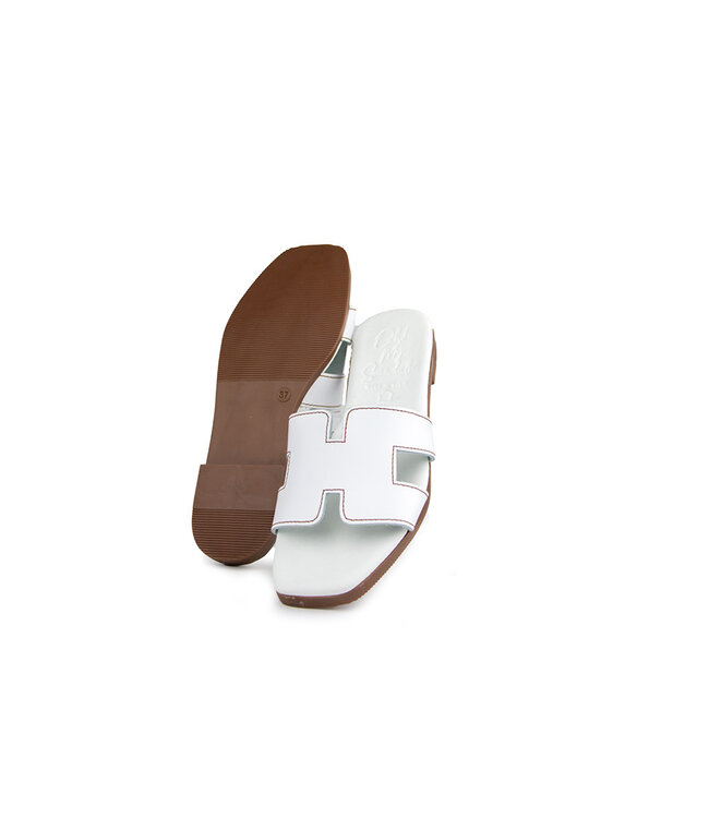 O My Sandals Slipper Blanco White