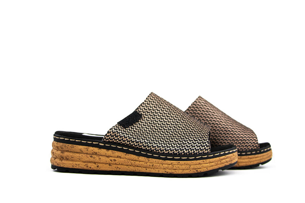Rieker Rieker Slipper Schwarz Natur Multi