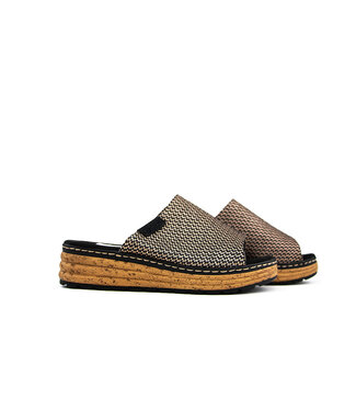 Rieker Rieker Slipper Schwarz Natur Multi