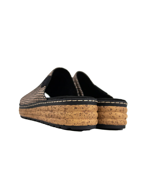 Rieker Slipper Schwarz Natur Multi