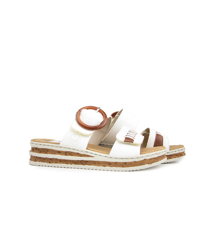 Rieker Slipper Bogota Weiss Nuss