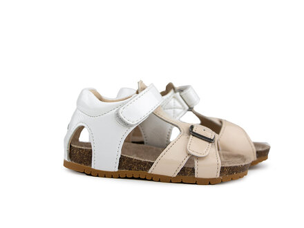 Shoesme Shoesme Sandaal White Beige Lak Shoesme Shoesme Sandaal White Beige Lak