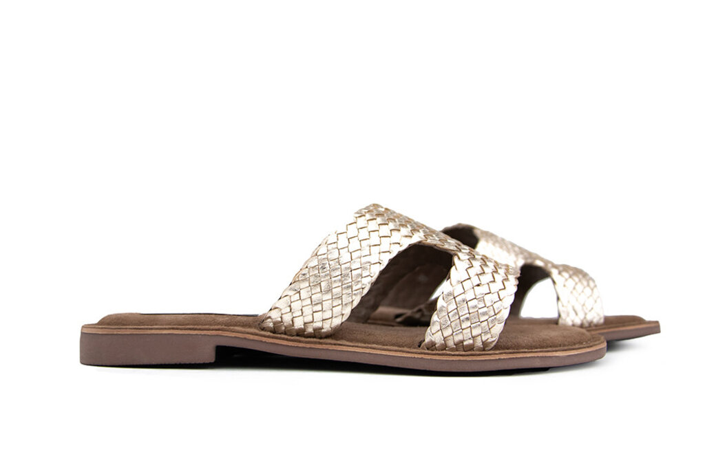 Lazamani Lazamani Slipper Goud Vlecht
