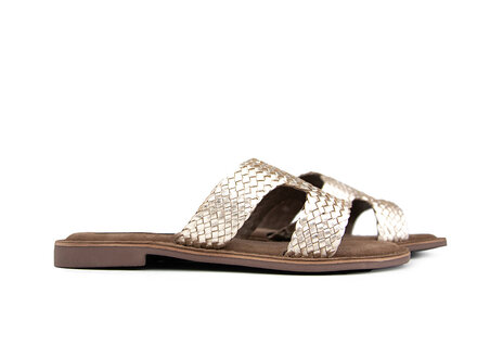 Lazamani Lazamani Slipper Goud Vlecht Lazamani Lazamani Slipper Goud Vlecht