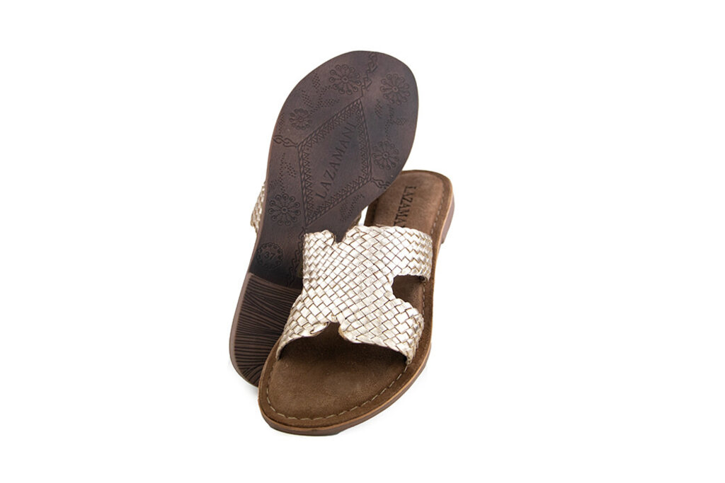 Lazamani Lazamani Slipper Goud Vlecht