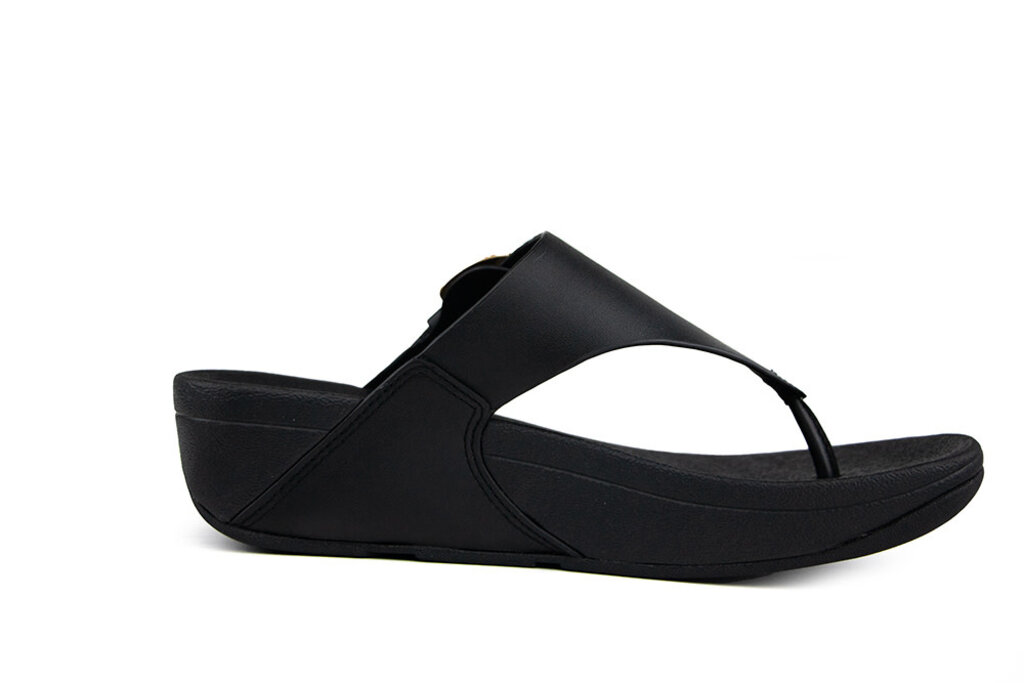 FitFlop FitFlop Lulu Resin Buckle Toe Post All Black