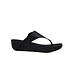 FitFlop Lulu Resin Buckle Toe Post All Black