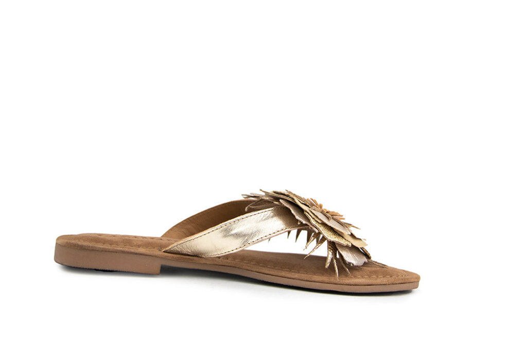 Lazamani Lazamani Slipper Flower Goud Metallic