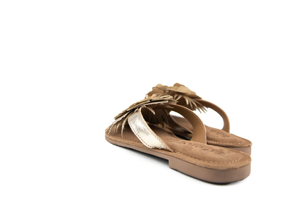 Lazamani Lazamani Slipper Flower Goud Metallic