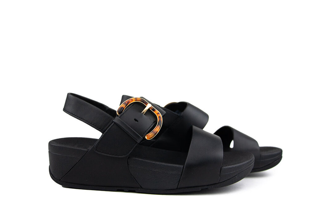 FitFlop Fitflop Lulu Resin Buckle Back Strap Sandal Black