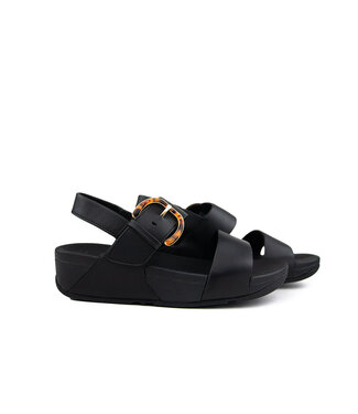 FitFlop Fitflop Lulu Resin Buckle Back Strap Sandal Black