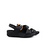 Fitflop Lulu Resin Buckle Back Strap Sandal Black
