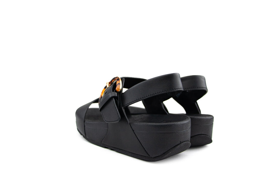 FitFlop Fitflop Lulu Resin Buckle Back Strap Sandal Black