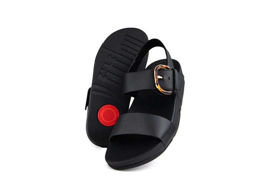 FitFlop Fitflop Lulu Resin Buckle Back Strap Sandal Black