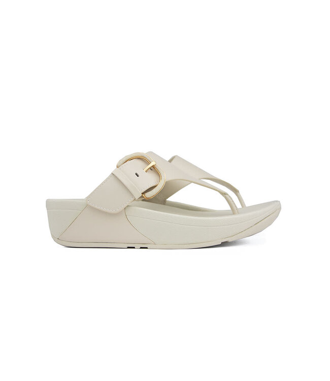 FitFlop Lulu Resin Buckle Toe Post Paris Beige