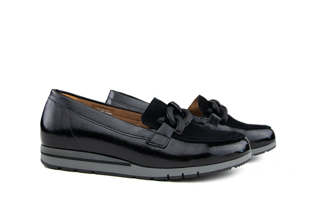 Gabor Gabor Loafer Ketting Schwarz Lack