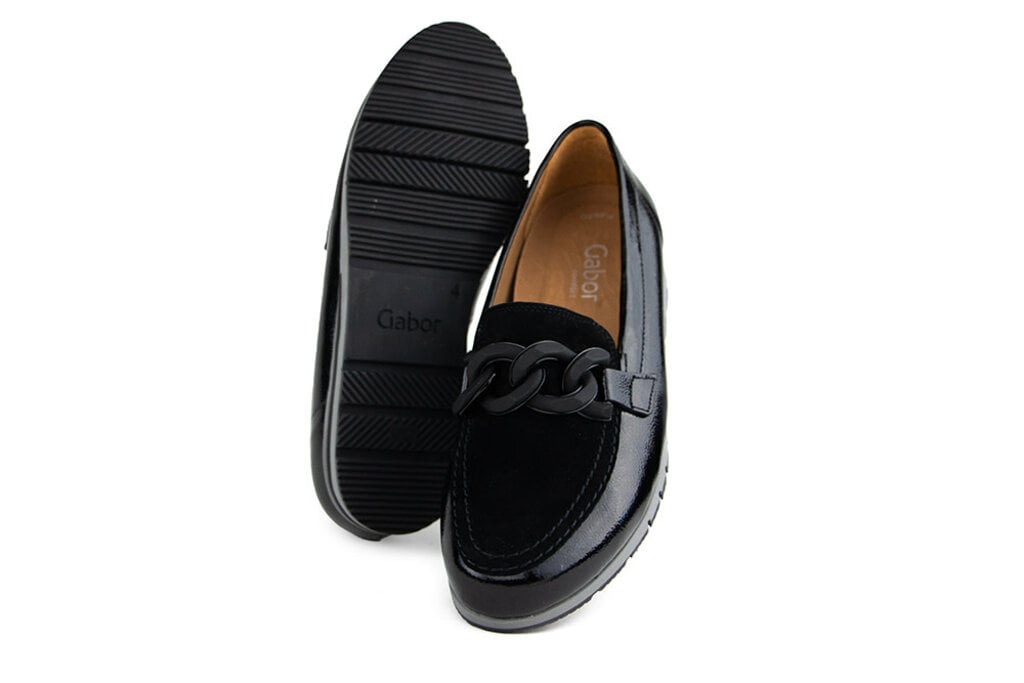 Gabor Gabor Loafer Ketting Schwarz Lack