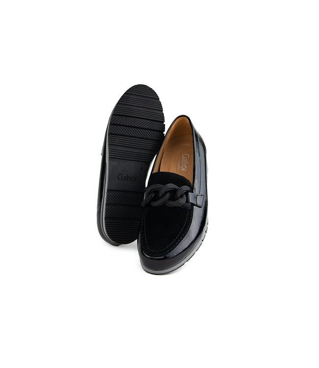 Gabor Loafer Ketting Schwarz Lack