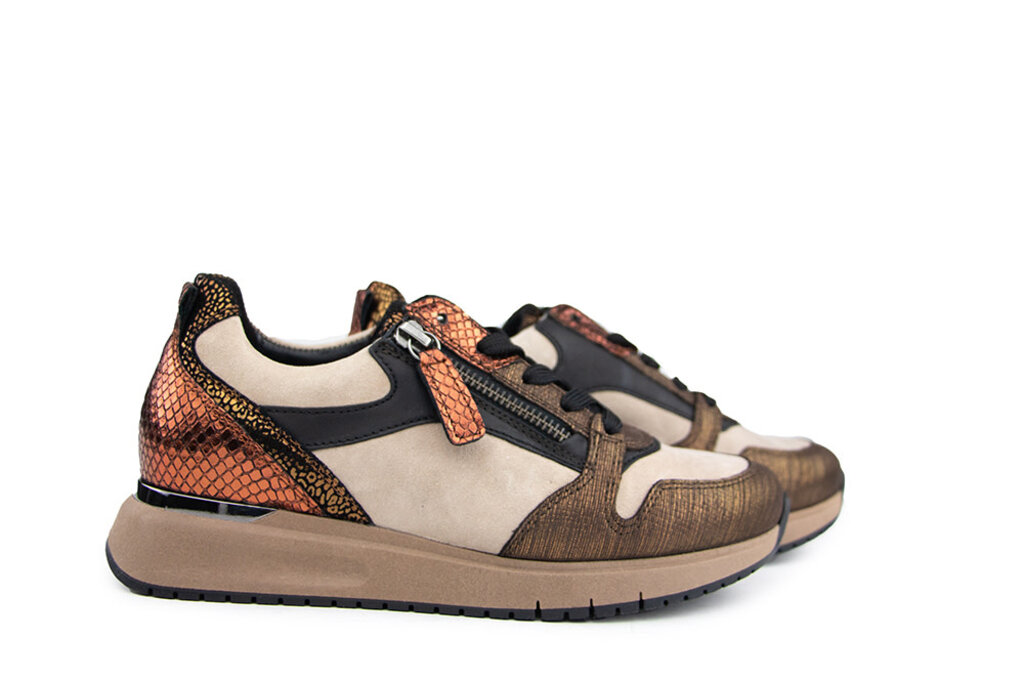 Gabor Gabor Sneaker Savanne Bronce Lizard Metal