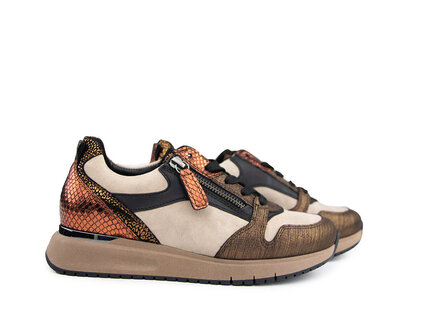 Gabor Gabor Sneaker Savanne Bronce Lizard Metal H