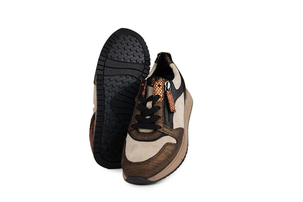 Gabor Gabor Sneaker Savanne Bronce Lizard Metal