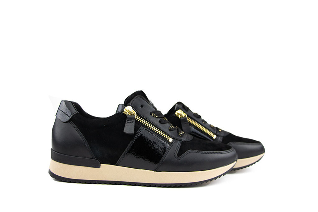 Gabor Gabor Sneaker Schwarz Lack Gold