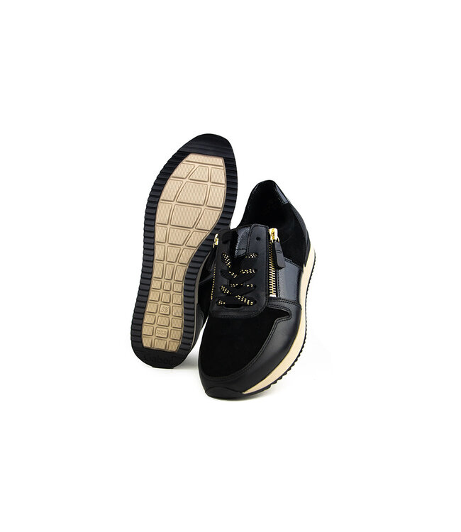 Gabor Sneaker Schwarz Lack Gold