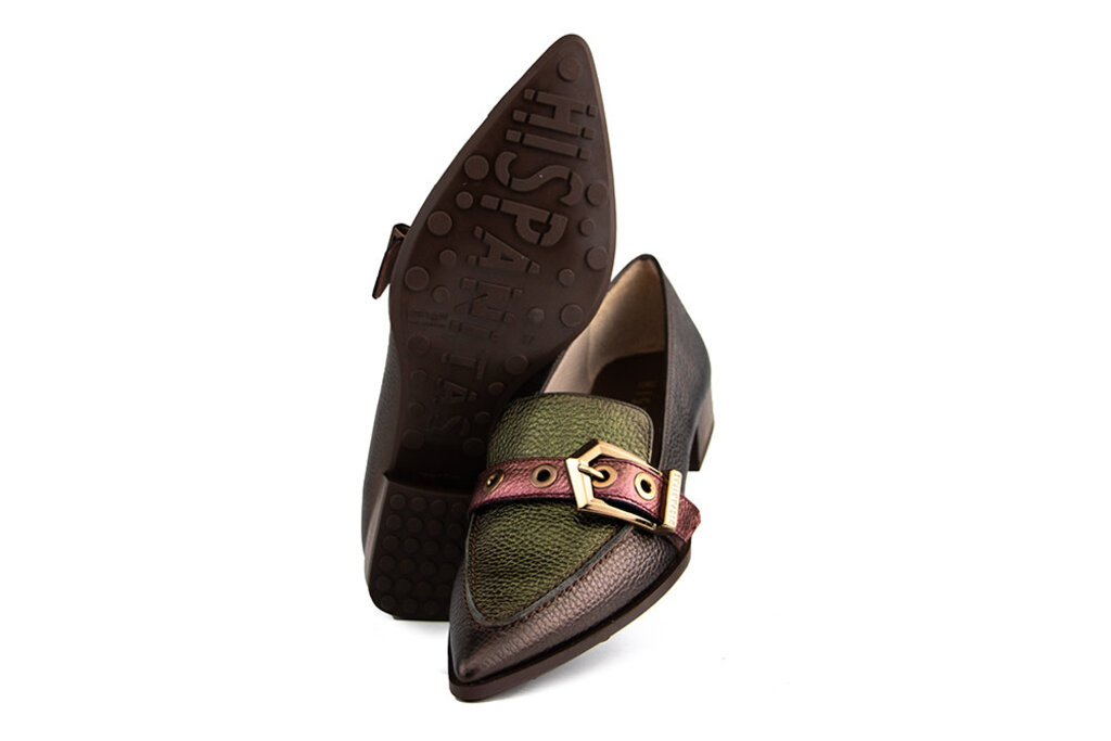 Hispanitas Hispanitas Loafer Turin Wine Army Avellana
