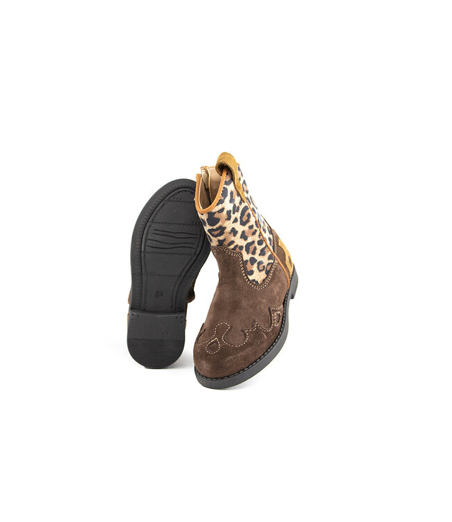 Clic Western Laarsje Leopardo Marron Whisky