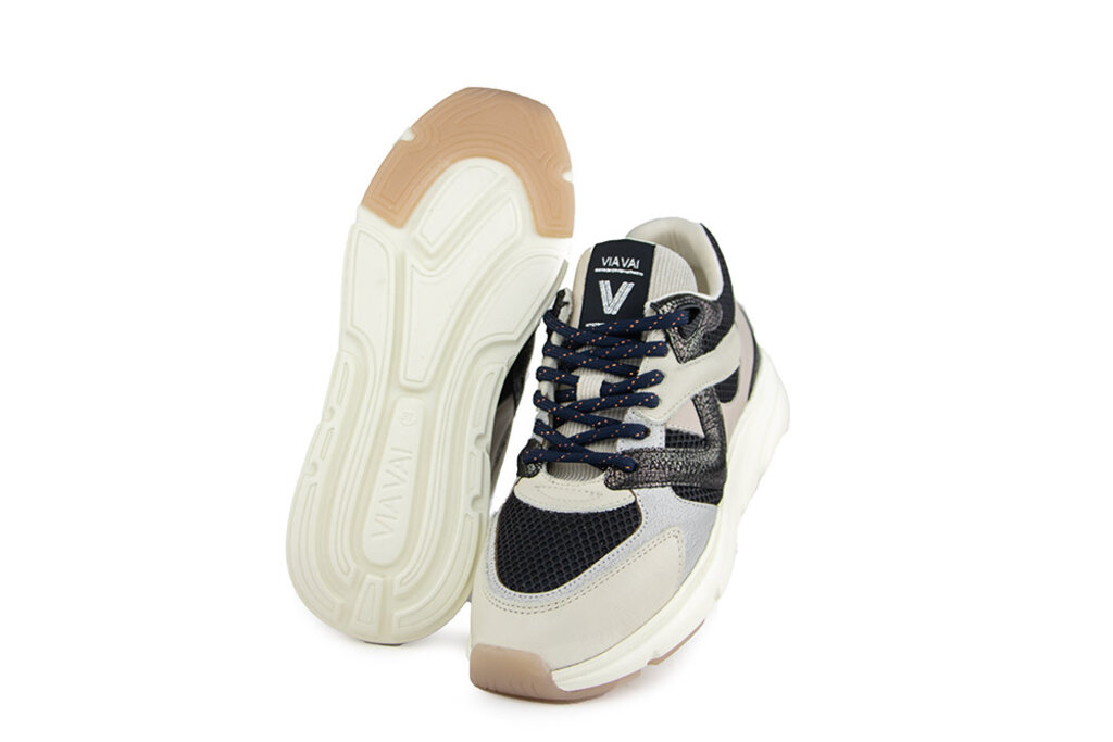 Via Vai Via Vai Sneaker Vic Kyro Lame Combi Nero